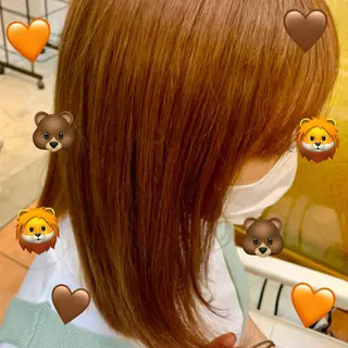 セミロング カラー 【髪質改善特化】 艶髪/透明感カラーのヘアスタイル