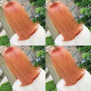 セミロング カラー ヘアアレンジ メンズ キッズ 💟Chloe原宿店 🩶ハイトーンのヘアスタイル