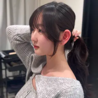 ロング カラー ヘアアレンジ 髪質改善/韓国ヘア 顔まわり特化yutoのヘアスタイル