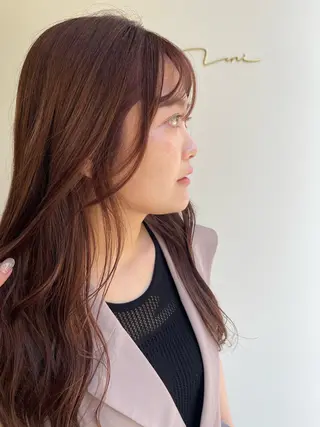 ロング カラー 中堀 遥のヘアスタイル
