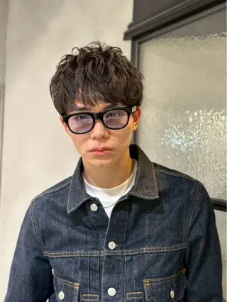 ショート パーマ 池袋センターパート No.1 裕大のヘアスタイル