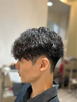 パーマ メンズ 梅田マンツーマン メンズ特化美容師のヘアスタイル