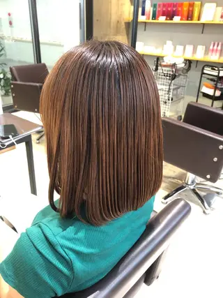 ミディアム カラー パーマ ヘアアレンジ メンズ キッズ ネイル マツエク・マツパ EnBlesS西宮 マンツーマン神道有基のヘアスタイル