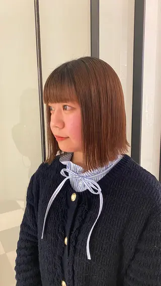 ミディアム 高山沙来/ストレート パーマ特化/縮毛矯正のヘアスタイル