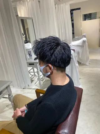 ショート メンズ 縮毛矯正とレイヤー カット/杉村凜汰郎のヘアスタイル
