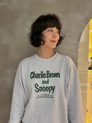 ショート カラー パーマ デザインパーマ/ カット/nanaのヘアスタイル