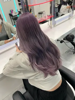 ロング カラー ［銀座］淡色 ラベンダー🫧大村のヘアスタイル