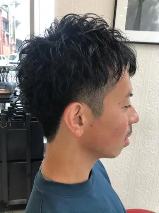 ショート パーマ メンズ 🍀富久 永梨🧸のヘアスタイル