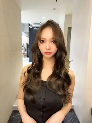 ロング 韓国✖️網紅🖤 パーマYURIYAのヘアスタイル