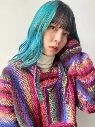 ミディアム カラー ダメージレス艶髪 🦋MISAKI🦋のヘアスタイル