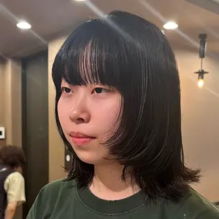 ミディアム のむらあんじゅ/ 韓国風レイヤーೀのヘアスタイル