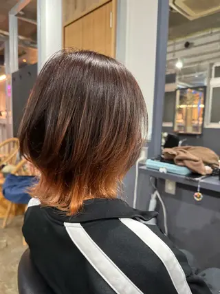 ミディアム カラー ヘアアレンジ くせ毛多毛特化 高橋　淳のヘアスタイル