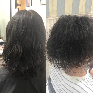 ミディアム パーマ 和田 真弥のヘアスタイル