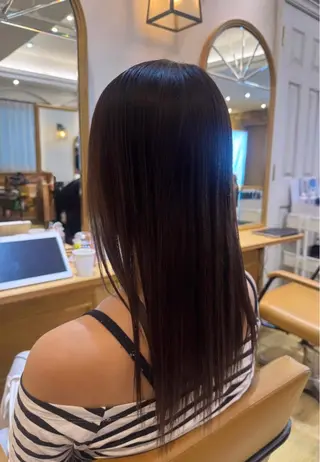 セミロング カラー 透明感カラー💜 モテ髪 空陽💙のヘアスタイル