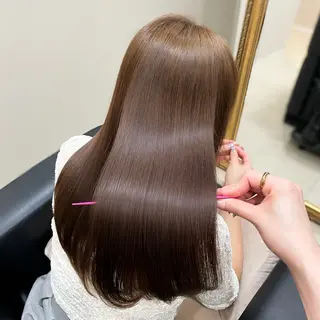 ミディアム カラー HINA🎀韓国ヘア エクステ/小顔カットのヘアスタイル