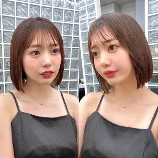 ショート レイヤーカット /透明感カラー西田のヘアスタイル