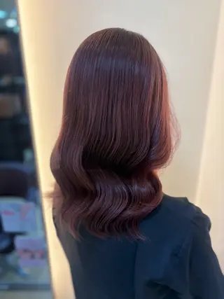 セミロング カラー 益田 実苗 //カラー//布施のヘアスタイル