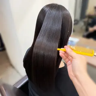 ロング カラー ヘアアレンジ 縮毛矯正+モテカラー 🎀✨MIHOのヘアスタイル