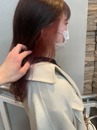 ロング 艶カラー　宮﨑 蒼のヘアスタイル