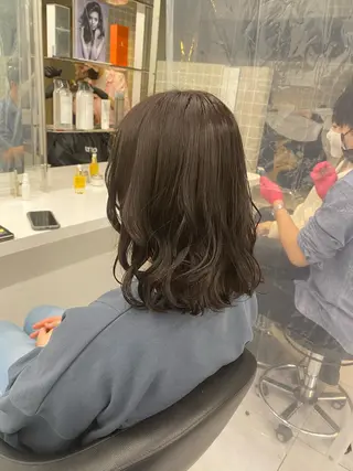 セミロング カラー ヘアアレンジ メンズ特化 水口湧太のヘアスタイル