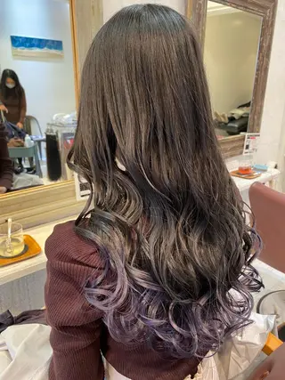 セミロング カラー ブリーチ koheiのヘアスタイル