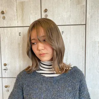 ミディアム カラー 似合わせレイヤー/ Wカラー🧸こころのヘアスタイル