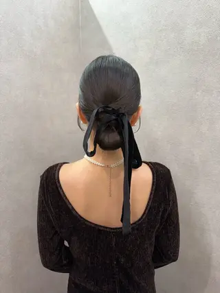 セミロング ヘアアレンジ まとまるボブ🌼 アレンジ🌼鴨下穂香のヘアスタイル