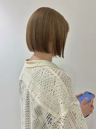 ショート カラー 👔ボブ﹨髪質改善 ストレート🩳ももかのヘアスタイル