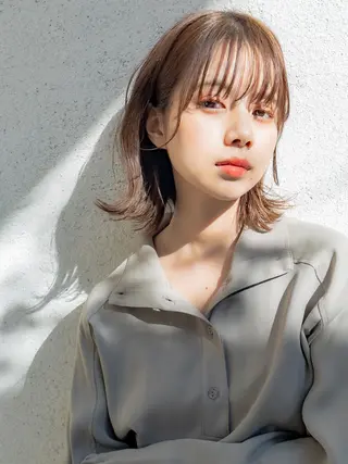 ミディアム カラー 髪質改善縮毛矯正✨ ナリタユウヤのヘアスタイル