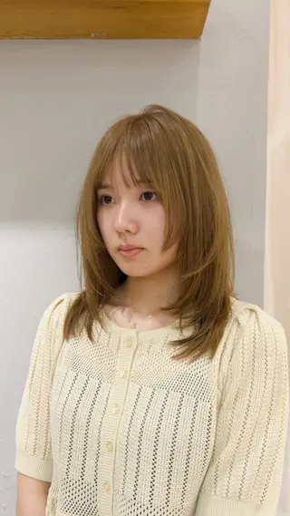 ミディアム カラー じゅわっと暖色カラー 🍊Moemiのヘアスタイル