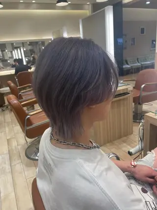 ミディアム カラー ヘアアレンジ メンズ 新宿メンズパーマ ヨモギダのヘアスタイル