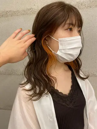 セミロング ナガイ アヤのヘアスタイル