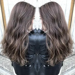 ロング カラー ヘアアレンジ 韓国風×透明感カラー 髪質改善オタベシンヤのヘアスタイル