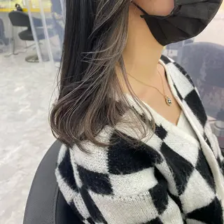 セミロング カラー ヘアアレンジ mai🍑暖色カラー /レイヤー💖のヘアスタイル