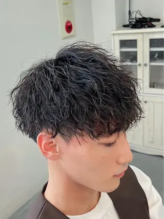 パーマ メンズ 鶴井 地のヘアスタイル
