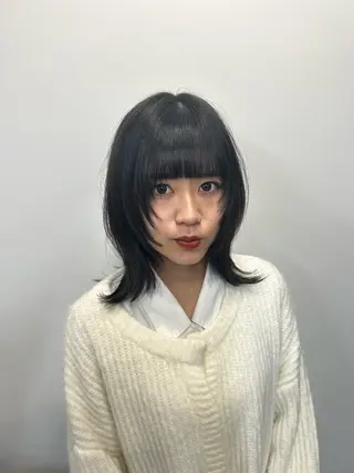 ショート 心斎橋l大人韓国ヘア レイヤー×艶カラーのヘアスタイル
