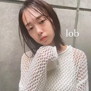 セミロング カラー ボブパーマ 🌷ヨシカワハナコのヘアスタイル