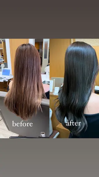 ロング カラー 透明感カラー/ イルミナカラーヒロキのヘアスタイル