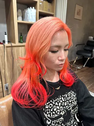 ロング カラー 大久保 優香のヘアスタイル