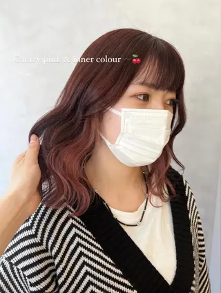 ミディアム カラー natsu/梅田 /透明感/艶髪のヘアスタイル