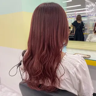 セミロング カラー ヘアアレンジ mai🍑暖色カラー /レイヤー💖のヘアスタイル