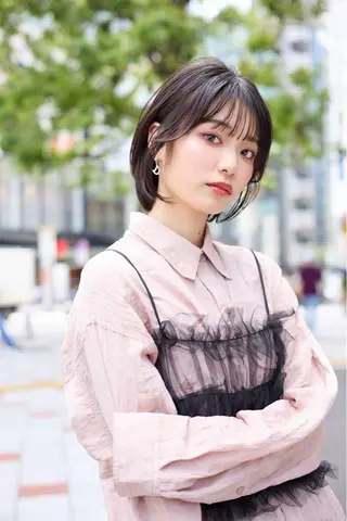 ショート カラー 🫧透明感ケアカラー 守利🫧のヘアスタイル