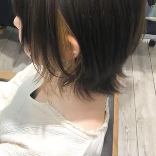 ショート カラー ヘアアレンジ 顔周りカット・相談 レイヤーも◎しずくのヘアスタイル