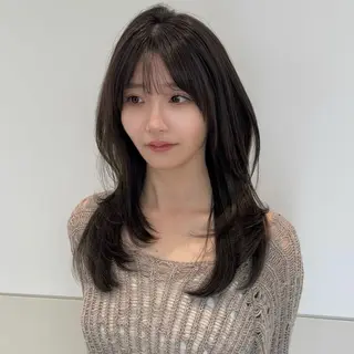 セミロング カラー 本場の韓国ヘア 🇰🇷 中尾 崇人のヘアスタイル
