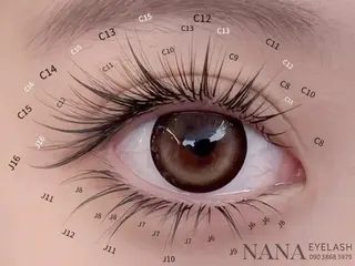 マツエク・マツパ Linanail Nambaのマツエク・マツパデザイン