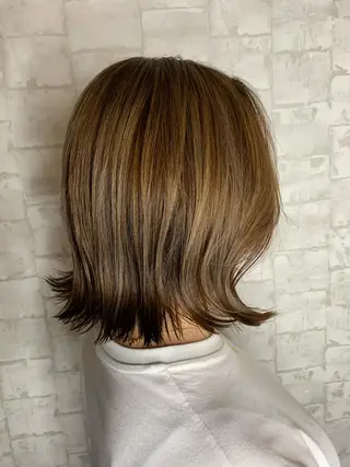 ミディアム カラー 船津武俊 フナツタケトシのヘアスタイル