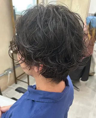 ショート パーマ メンズ ボブ・パーマ特化 🌟フジタのヘアスタイル