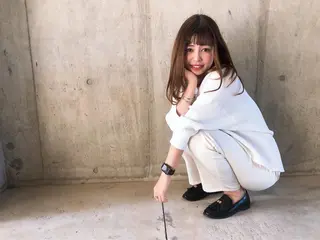 セミロング カラー パーマ tuuli トゥーリのヘアスタイル