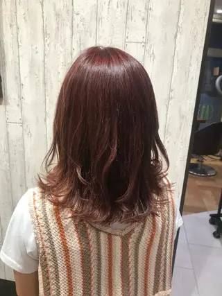 ミディアム カラー 🦋店長🦋 ほんさわ みずきのヘアスタイル