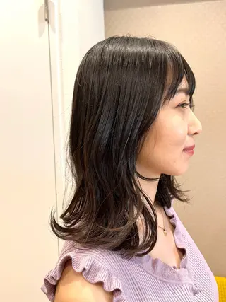 セミロング 暖色ボブ 🍊rikakoのヘアスタイル